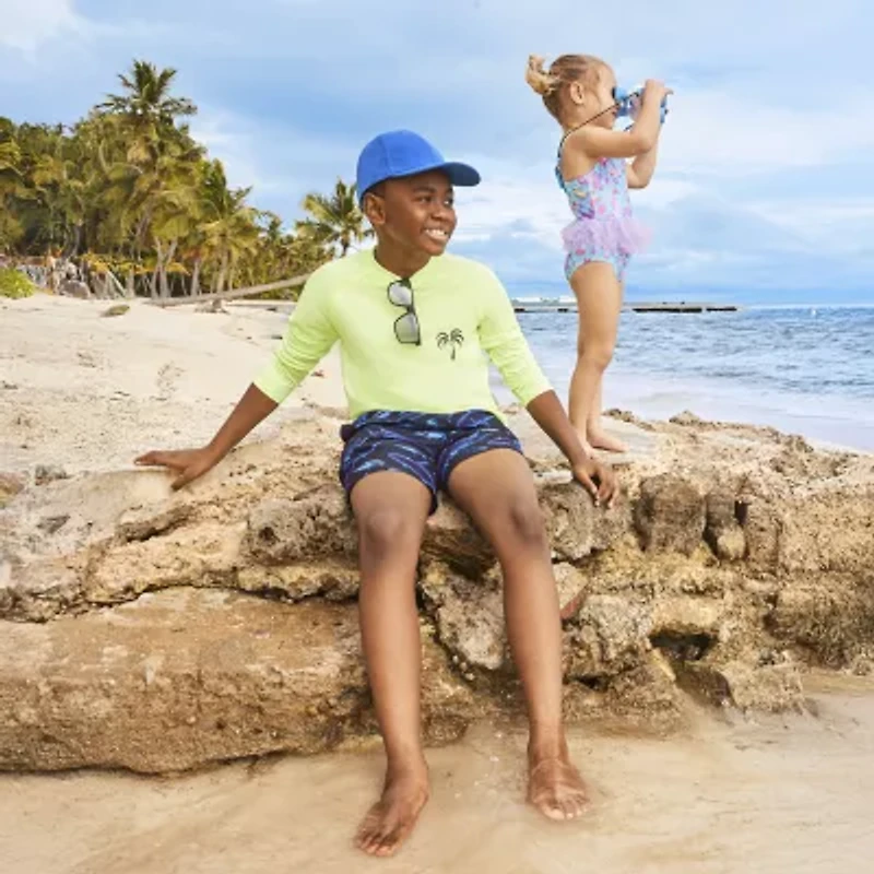 Okie Dokie Toddler & Little Girls Striped One Piece Swimsuit