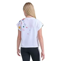 adidas Big Kid Girls Crew Neck Sleeveless Regular Fit Graphic T-Shirt
