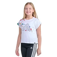 adidas Big Kid Girls Crew Neck Sleeveless Regular Fit Graphic T-Shirt