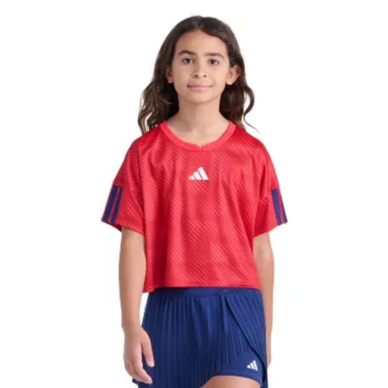 adidas Big Kid Girls Crew Neck Short Sleeve Jersey