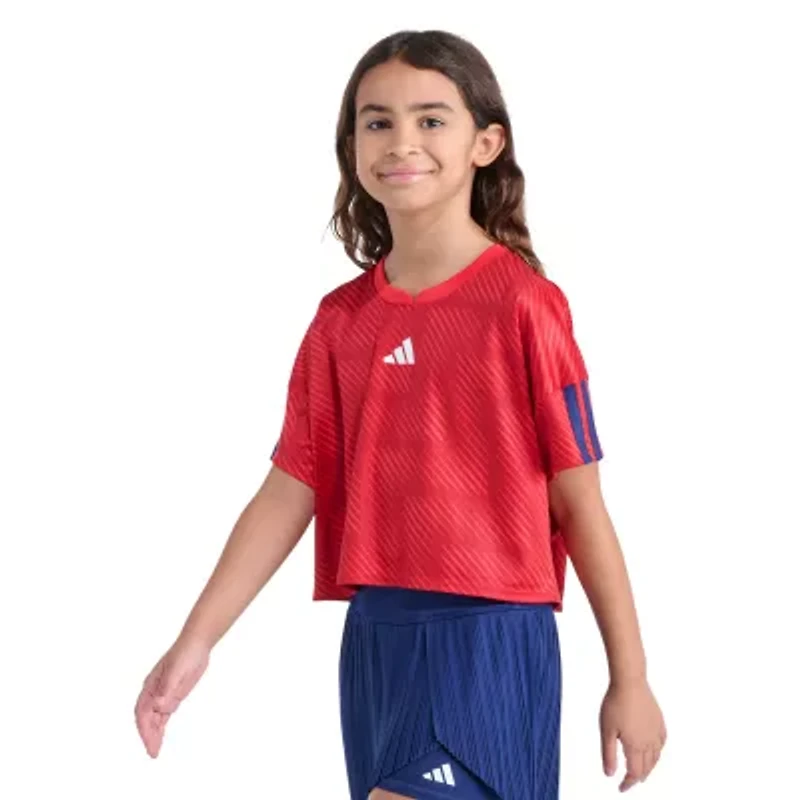 adidas Big Kid Girls Crew Neck Short Sleeve Jersey