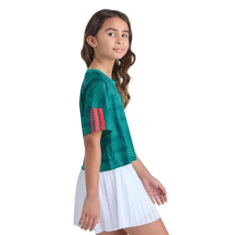 adidas Big Kid Girls Split Crew Neck Short Sleeve Jersey