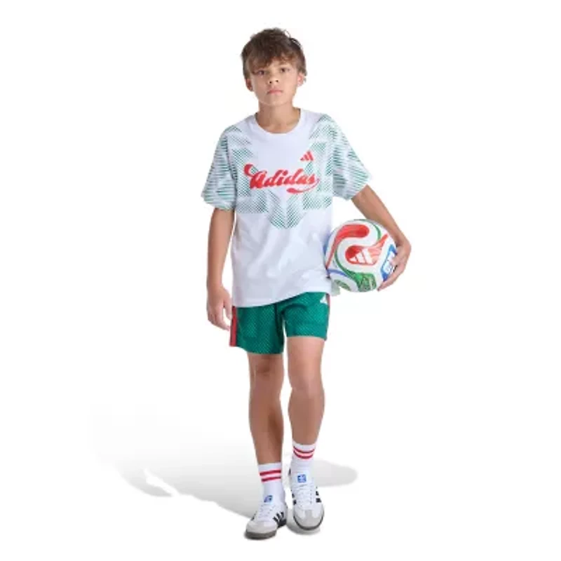 adidas Big Kid Boys Crew Neck Short Sleeve Loose Fit Graphic T-Shirt