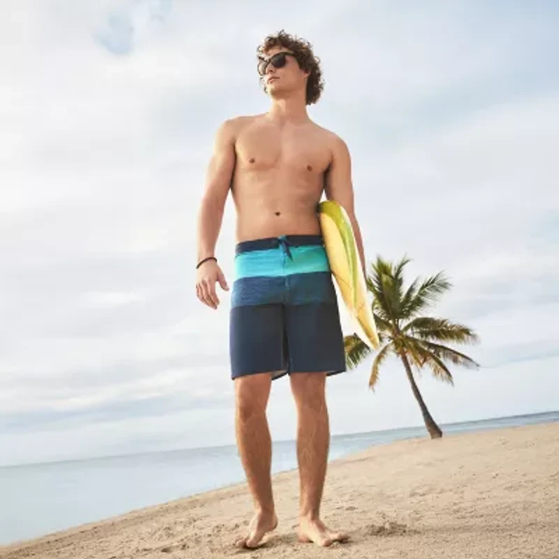 Burnside Mens Quick Dry Striped Board Shorts