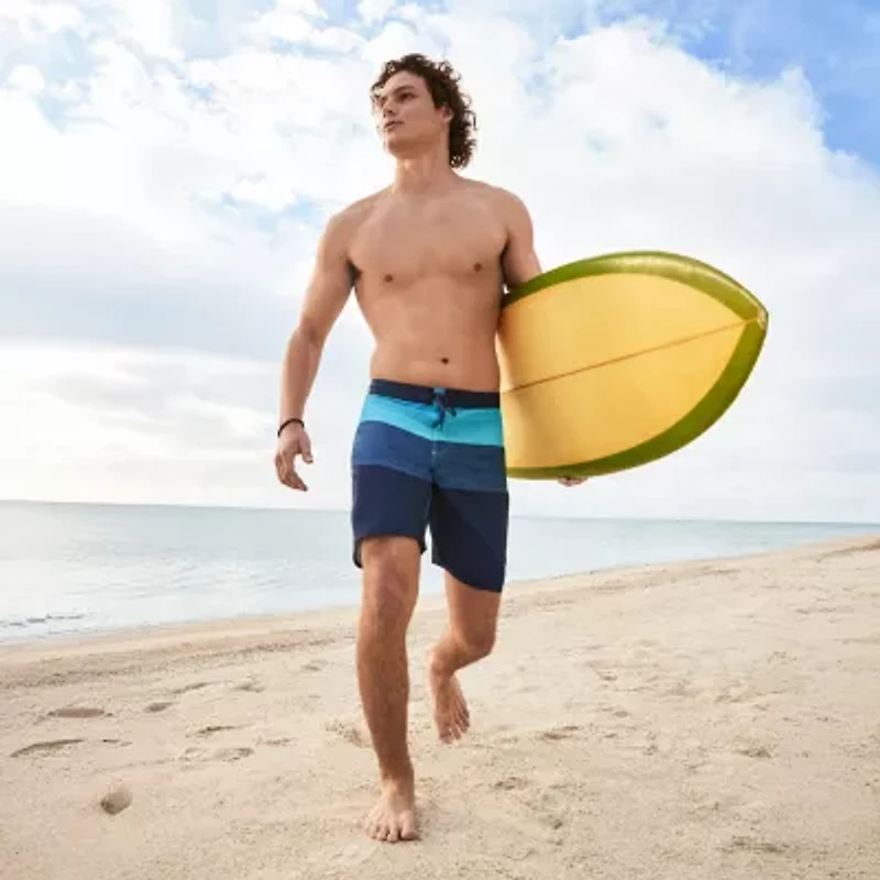 Burnside Mens Quick Dry Striped Board Shorts