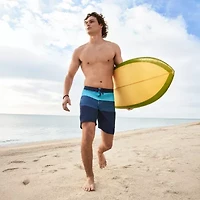 Burnside Mens Quick Dry Striped Board Shorts