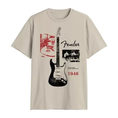 Fender Mens Crew Neck Short Sleeve Regular Fit Graphic T-Shirt