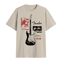 Fender Mens Crew Neck Short Sleeve Regular Fit Graphic T-Shirt