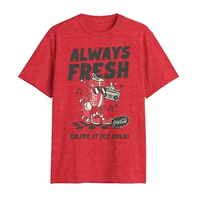 Mens Crew Neck Short Sleeve Regular Fit Graphic T-Shirt