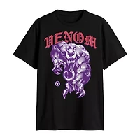 Mens Crew Neck Short Sleeve Regular Fit Venom Graphic T-Shirt