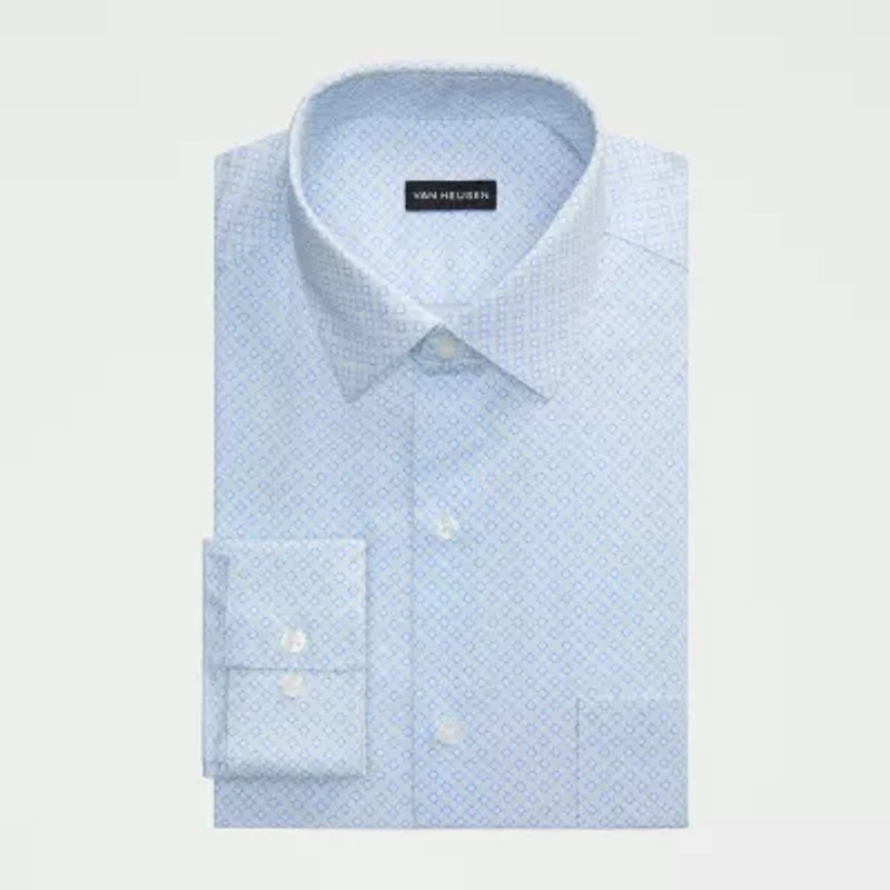 Van Heusen Everyday Defense Stain Shield Mens Regular Fit Stretch Fabric Wrinkle Free Dress Shirt