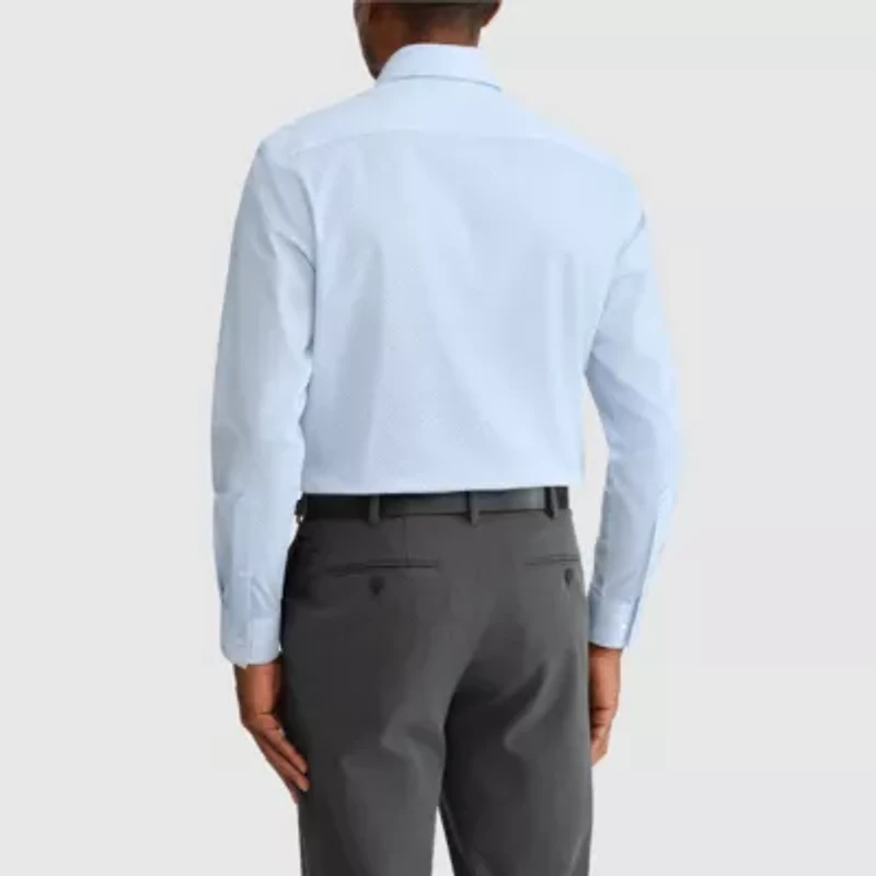 Van Heusen Everyday Defense Stain Shield Mens Regular Fit Stretch Fabric Wrinkle Free Dress Shirt