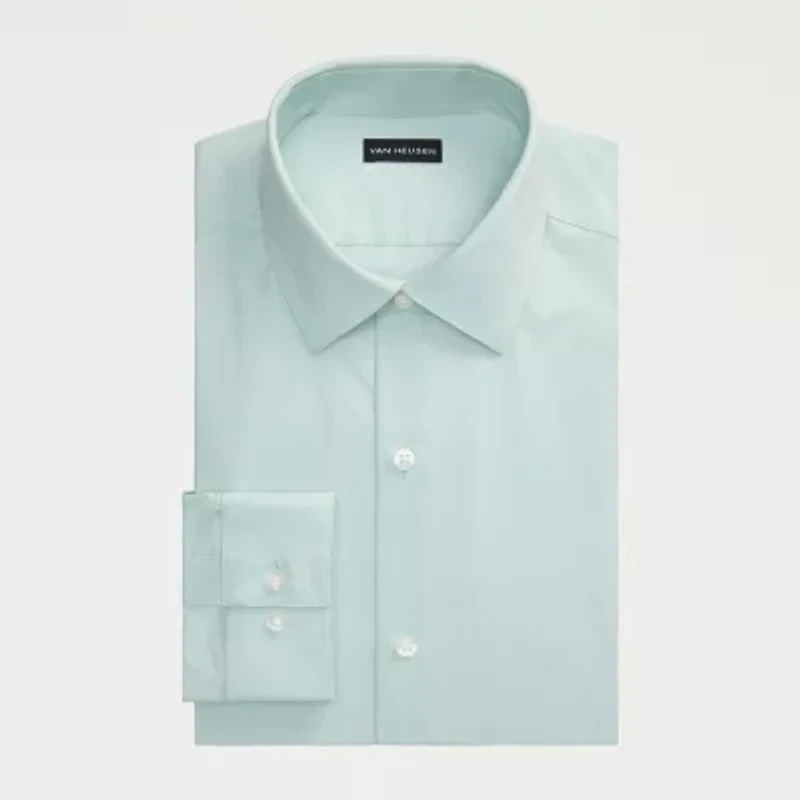 Van Heusen Comfort Performance Mens Slim Fit Stretch Fabric Wrinkle Free Dress Shirt
