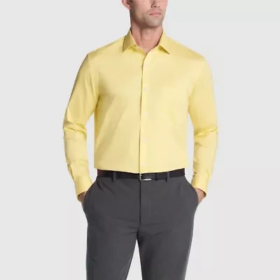 Van Heusen Everyday Defense Stain Shield Mens Regular Fit Stretch Fabric Wrinkle Free Long Sleeve Dress Shirt