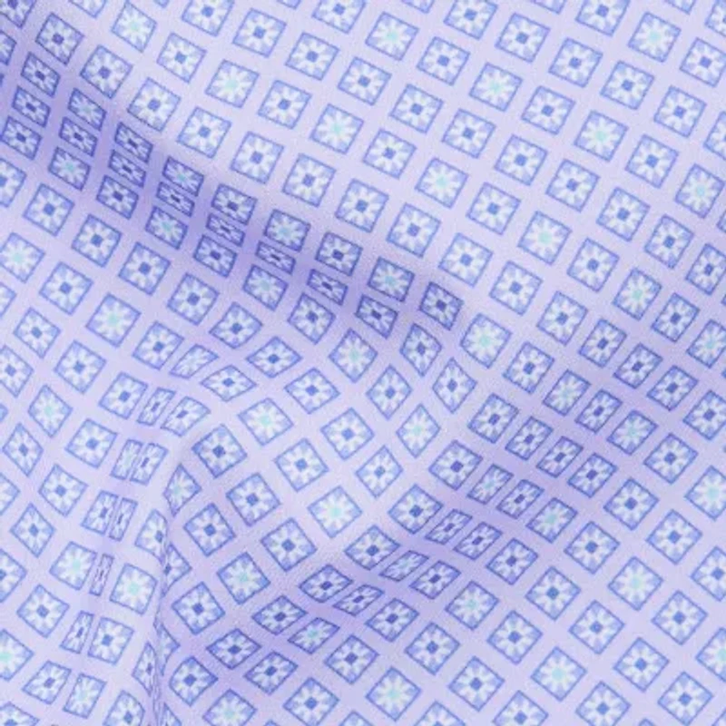 Van Heusen Everyday Defense Stain Shield Fitted Mens Modern Fit Stretch Fabric Wrinkle Free Long Sleeve Dress Shirt