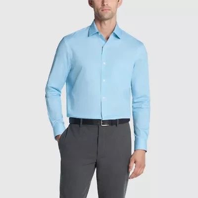 Van Heusen Everyday Defense Stain Shield Mens Regular Fit Stretch Fabric Wrinkle Free Dress Shirt