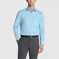 Van Heusen Everyday Defense Stain Shield Mens Regular Fit Stretch Fabric Wrinkle Free Dress Shirt