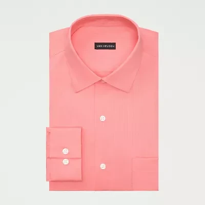 Van Heusen Everyday Defense Stain Shield Fitted Mens Modern Fit Stretch Fabric Wrinkle Free Dress Shirt