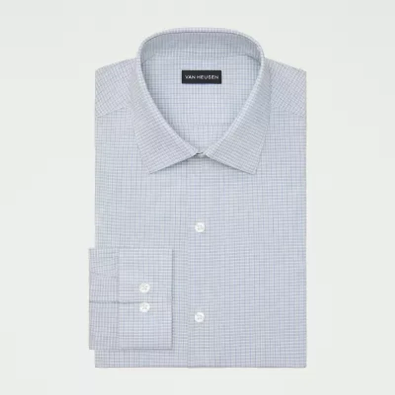 Van Heusen Comfort Performance Mens Slim Fit Stretch Fabric Wrinkle Free Dress Shirt
