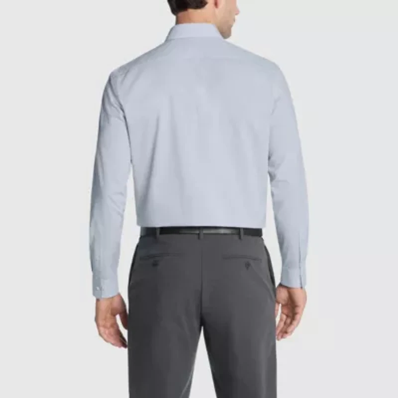 Van Heusen Comfort Performance Mens Slim Fit Stretch Fabric Wrinkle Free Dress Shirt