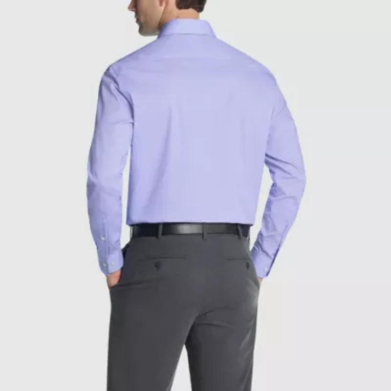 Van Heusen Everyday Defense Stain Shield Mens Regular Fit Stretch Fabric Wrinkle Free Dress Shirt