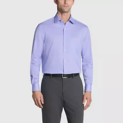 Van Heusen Everyday Defense Stain Shield Mens Regular Fit Stretch Fabric Wrinkle Free Dress Shirt