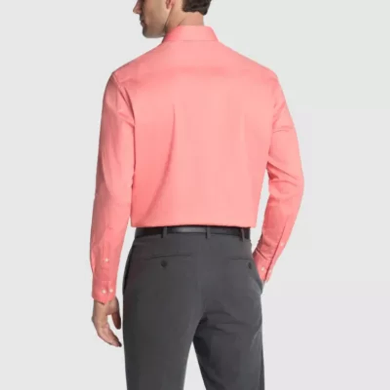Van Heusen Everyday Defense Stain Shield Mens Regular Fit Stretch Fabric Wrinkle Free Dress Shirt