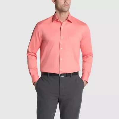Van Heusen Everyday Defense Stain Shield Mens Regular Fit Stretch Fabric Wrinkle Free Dress Shirt