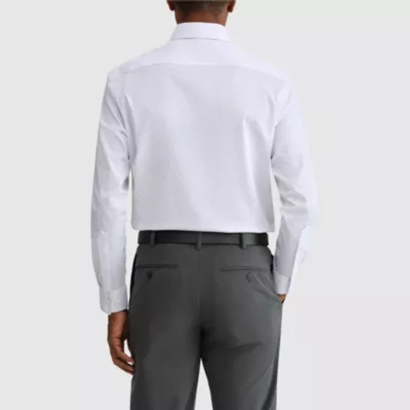 Van Heusen Ultra Flex Mens Regular Fit Stretch Fabric Wrinkle Free Long Sleeve Dress Shirt