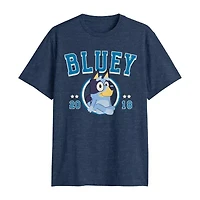 Novelty Mens Crew Neck Short Sleeve Classic Fit Bluey Big and Tall Graphic T-Shirt