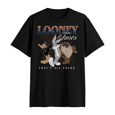 Novelty Mens Crew Neck Short Sleeve Classic Fit Looney Tunes Big and Tall Graphic T-Shirt