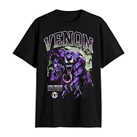 Mens Crew Neck Short Sleeve Classic Fit Marvel Venom Big and Tall Graphic T-Shirt