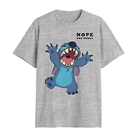 Lilo & Stitch Mens Crew Neck Short Sleeve Classic Fit Big and Tall Graphic T-Shirt