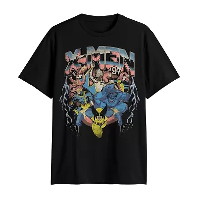 Mens Crew Neck Short Sleeve Classic Fit Marvel Big and Tall Graphic T-Shirt