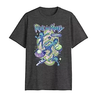 Mens Crew Neck Short Sleeve Classic Fit Rick and Morty Big Tall Graphic T-Shirt