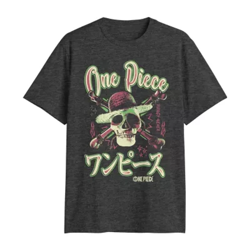 One Piece Mens Crew Neck Short Sleeve Classic Fit Big and Tall Graphic T-Shirt