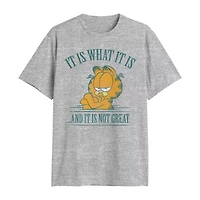 Novelty Mens Crew Neck Short Sleeve Classic Fit Garfield Big and Tall Graphic T-Shirt