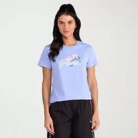 PUMA Womens Crew Neck Short Sleeve Relaxed Fit Graphic T-Shirt