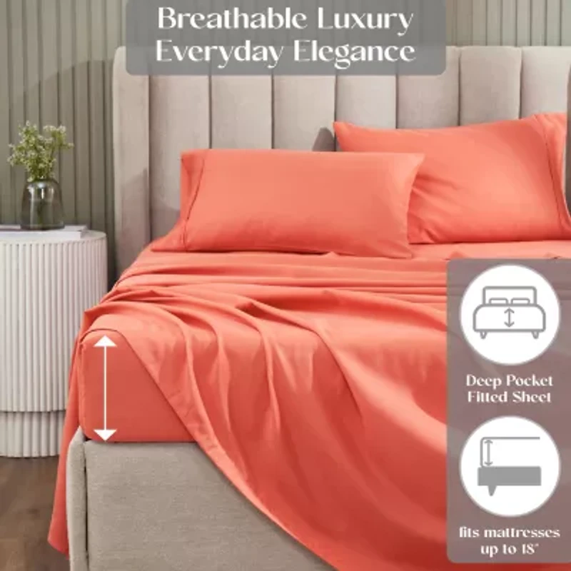 SUPERIOR® Cotton Rich Blend Heavyweight 1200tc Deep Pocket Sheet Set