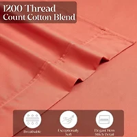 SUPERIOR® Cotton Rich Blend Heavyweight 1200tc Deep Pocket Sheet Set
