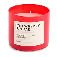 Distant Lands Strawberry Sundae 3-Wick Scented Jar Candle