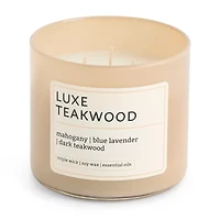 Distant Lands Luxe Teakwood 3-Wick Scented Jar Candle