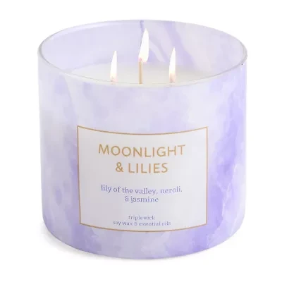 Distant Lands Moonlight & Lilies 3-Wick Scented Jar Candle