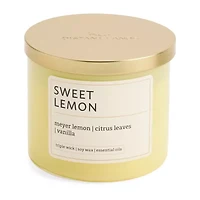 Distant Lands Sweet Lemon 3-Wick Scented Jar Candle