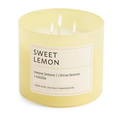 Distant Lands Sweet Lemon 3-Wick Scented Jar Candle