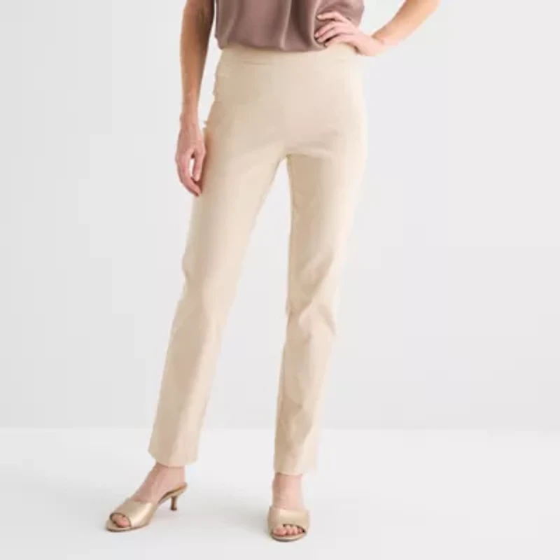 Liz Claiborne Womens Tall Straight Pull-On Pant