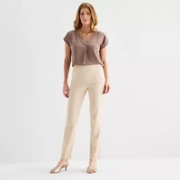 Liz Claiborne Womens Tall Straight Pull-On Pant