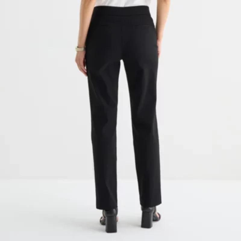 Liz Claiborne Womens Straight Pull-On Pant