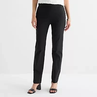 Liz Claiborne Womens Straight Pull-On Pant