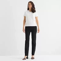 Liz Claiborne Womens Straight Pull-On Pant